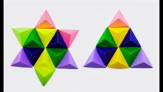 How to make a paper Wall Art with Pyramid [upl. by Tierell632]