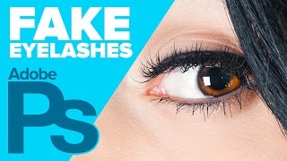 How To Apply Fake Eyelashes in Photoshop [upl. by Gambell]