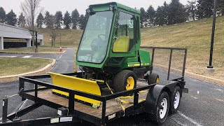 John Deere F1145 Plowing Building Entrance [upl. by Jammal714]