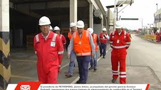 PRESIDENTE DE PETROPERÚ INAUGURA DOS NUEVOS TANQUES EN VISITA DE TRABAJO A PLANTA CALLAO [upl. by Ennairek]