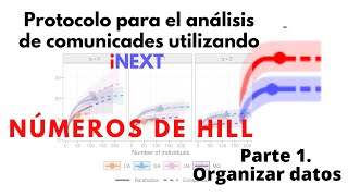 Preparar datos para iNEXT Rarefacción y extrapolación con números de Hill Análisis de comunidades [upl. by Nievelt]