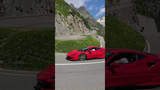 Ferrari F8 on Sustenpass short shorts youtubeshorts [upl. by Annav]