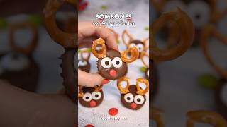 Bombones de Navidad con 4 INGREDIENTES 🍫 postresfaciles postresnavideños [upl. by Dyke590]