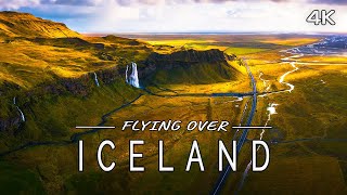 Flying over Iceland Nature Scenery with Ambient Music 4K UHD Drone Film [upl. by Nolyaw]