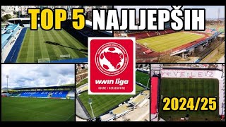 TOP 5 NAJLJEPŠIH STADIONA WWIN LIGE BIH 202425 [upl. by Saum628]