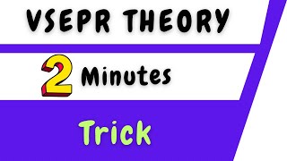 VSEPR Theory TRICK  How to Find Geometry of Molecules [upl. by Aekerly]