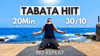 Tabata HIIT 20Min Full Body WORKOUT  Tabata 3010  No Equipment [upl. by Alburg]