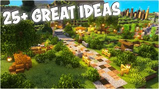 25 Build Ideas to make your Minecraft Survival World Better [upl. by Yecaj212]