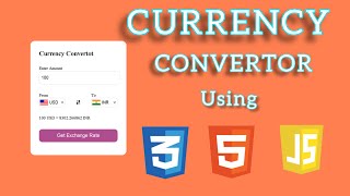 Currency Convertor Using html css and javascript  video youtube tranding [upl. by Nyleek651]