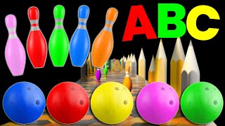 Bowling Ball ABC Song ampColours adventure with Binkie Tv [upl. by Gannon]