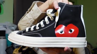 CDG Converse from DHGate  Review  On Foot [upl. by Adoree720]