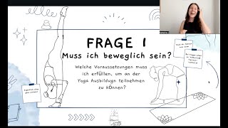 Yoga Ausbildung  Info Zoom [upl. by Basia]