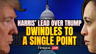 US Elections 2024 LIVE  Kamala Harris Lead Over Trump Narrows to a Single Point 44 to 43 Poll [upl. by Peery]