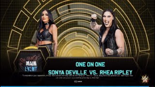 Sonya Deville vs Rhea Ripley WWE2K24 [upl. by Anwahsiek]