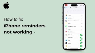 iPhone reminders not working  here is the fix  iOS  2024 [upl. by Tyra784]